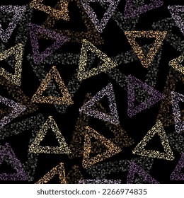 Seamless vibrant rainbow geometric mosaic texture. Modern grunge background.  Wallpapers for boys and girls