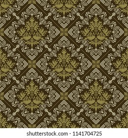 Seamless victorian damask wallpaper