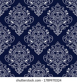 Seamless Victorian damask wallpaper pattern