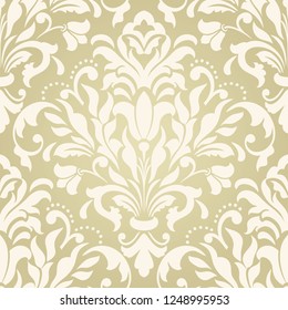 Seamless Victorian pattern. Floral Tile in turkish style. Hand drawn floral background. Vintage Wallpaper in damask style. Islam, Arabic, Indian, Ottoman motif. Vector illustration.