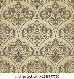 Seamless Victorian pattern. Floral Tile in turkish style. Hand drawn floral background. Vintage Wallpaper in damask style. Islam, Arabic, Indian, Ottoman motif. Vector illustration.