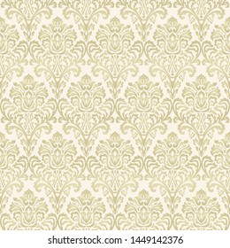 Seamless Victorian pattern. Floral Tile in turkish style. Hand drawn floral background. Vintage Wallpaper in damask style. Islam, Arabic, Indian, Ottoman motif. Vector illustration.