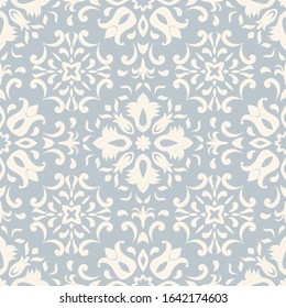 Seamless Victorian pattern. Floral Tile in turkish style. Hand drawn floral background.  Vector illustration.