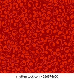 seamless victorian pattern on red background