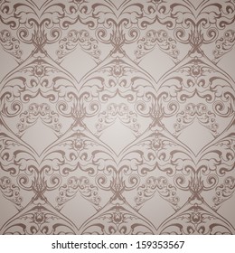 Seamless victorian pattern for wallpaper. Vector illustration.