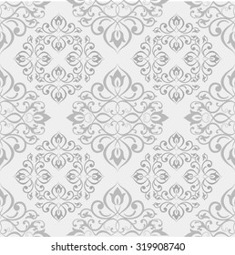 seamless Victorian wallpaper in gray. Tile