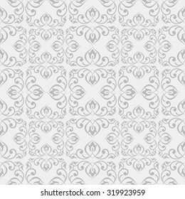 seamless Victorian wallpaper in gray. Tile