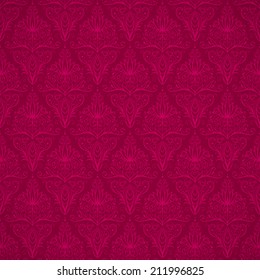 Seamless vinous pattern with vintage flowers for your design