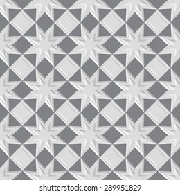 Seamless vintage 3D pattern. Modern stylish texture. Repeating geometric shapes. Contemporary graphic design.
