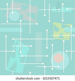 seamless vintage abstract pattern on blue background