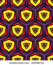 Seamless vintage abstract pattern with triangles in the style of 80's. Fashion background in Memphis style.Texture for scrapbooking, wrapping paper, textiles,  website, surface design, wallpaper