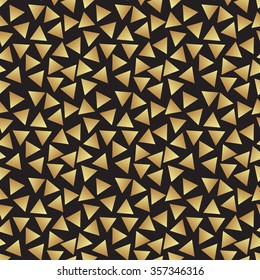 Seamless vintage abstract pattern with triangles in the style of 80's. Fashion background in Memphis style Texture for scrapbooking, wrapping paper, textile, web page, textile, surface design, fashion