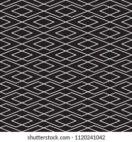 Seamless vintage Art Deco interlocking check weave pattern background.