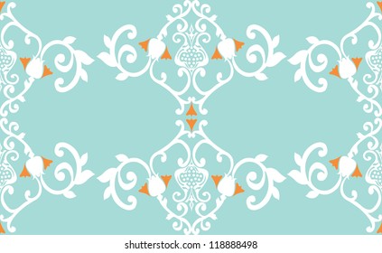 Seamless vintage background baroque pattern