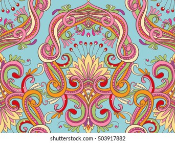 Seamless vintage background brown baroque pattern. Classical luxury old fashioned ornament, royal victorian texture for wallpapers, textile, wrapping.