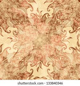 Seamless vintage background  grunge texture  Wallpaper, background, baroque pattern