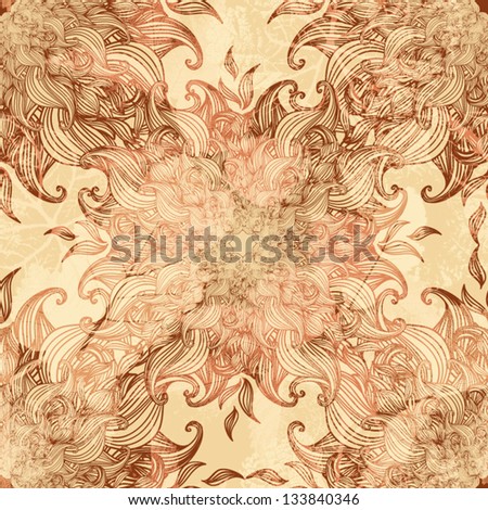 Seamless vintage background  grunge texture  Wallpaper, background, baroque pattern