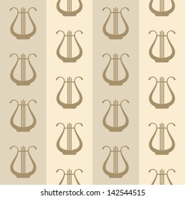 seamless vintage background with harps