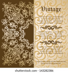 Seamless vintage background with lace decoration. Wedding invitation