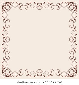 Seamless vintage background with ornament. Vector illustration