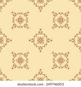Seamless vintage background with ornament. Vector illustration