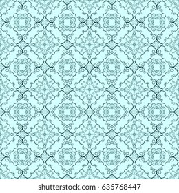 Seamless vintage background with ornament. Wallpaper pattern