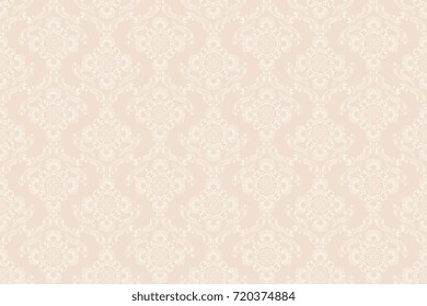 Seamless vintage background with ornament. Wallpaper pattern