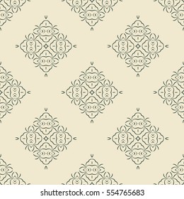 Seamless vintage background, retro style pattern. 