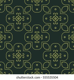 Seamless vintage background, retro style pattern. Vector illustration