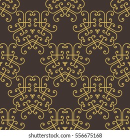 Seamless vintage background, retro style royal pattern. Vector illustration.