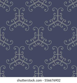 Seamless vintage background, retro style royal pattern. Vector illustration.