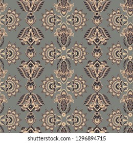 Seamless vintage background. Vector Floral background