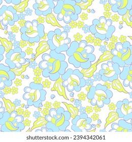 Seamless vintage background. Vector Floral background