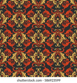 Seamless vintage background. Vector Floral background