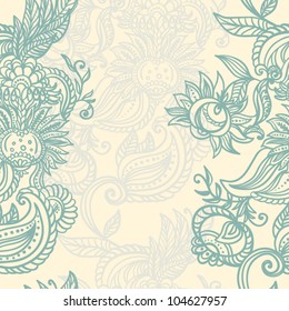 Seamless vintage background  Vector background for textile design.  Wallpaper, background, baroque pattern