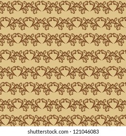 Seamless vintage background. Vector background for textile design. Wallpaper, background.