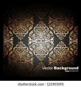 Seamless vintage background Vector background for textile design. Wallpaper, background, baroque pattern