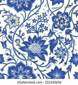 Seamless vintage background. Vector background for textile design. Wallpaper, background, web design. Floral pattern.
