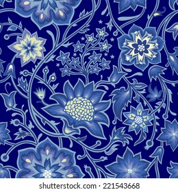 Seamless vintage background. Vector background for textile design. Wallpaper, background, web design. Floral pattern.
