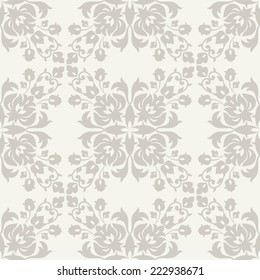 Seamless vintage background. Vector background for textile design. Wallpaper, background, web design. Damask pattern.