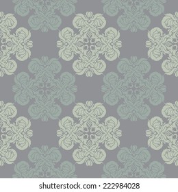 Seamless vintage background. Vector background for textile design. Wallpaper, background, web design. Damask pattern. 