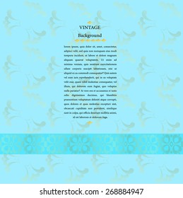 Seamless vintage background. Vector background for textile design. Wallpaper, background, repeating pattern