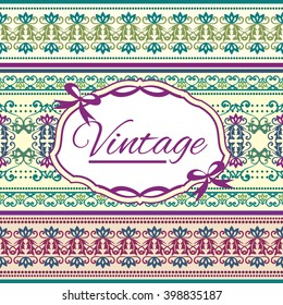 Seamless vintage background Vector background for textile design. Wallpaper, background, baroque pattern
