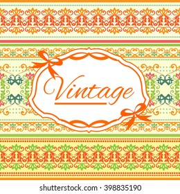 Seamless vintage background Vector background for textile design. Wallpaper, background, baroque pattern