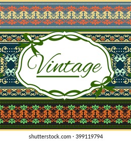 Seamless vintage background Vector background for textile design. Wallpaper, background, baroque pattern