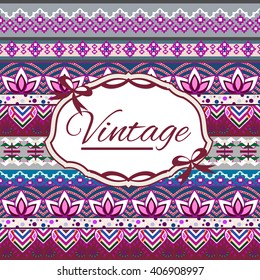 Seamless vintage background Vector background for textile design. Wallpaper, background, baroque pattern