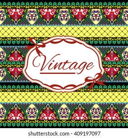 Seamless vintage background Vector background for textile design. Wallpaper, background, baroque pattern