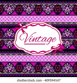 Seamless vintage background Vector background for textile design. Wallpaper, background, baroque pattern