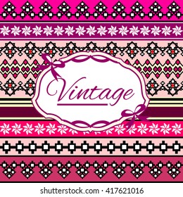 Seamless vintage background Vector background for textile design. Wallpaper, background, baroque pattern