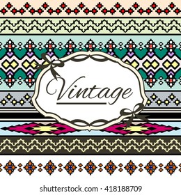 Seamless vintage background Vector background for textile design. Wallpaper, background, baroque pattern